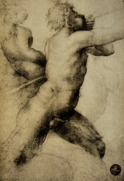 Tritone e Nereide; disegno di Raffaello. Gallerie dell